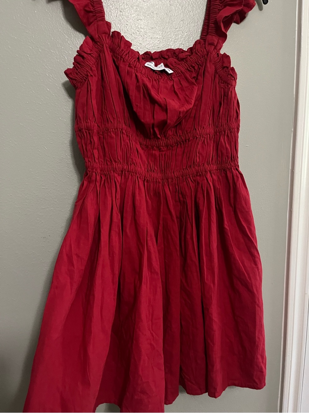 ASOS Red Ruffle Strap Mini Dress - Picture 3 of 6